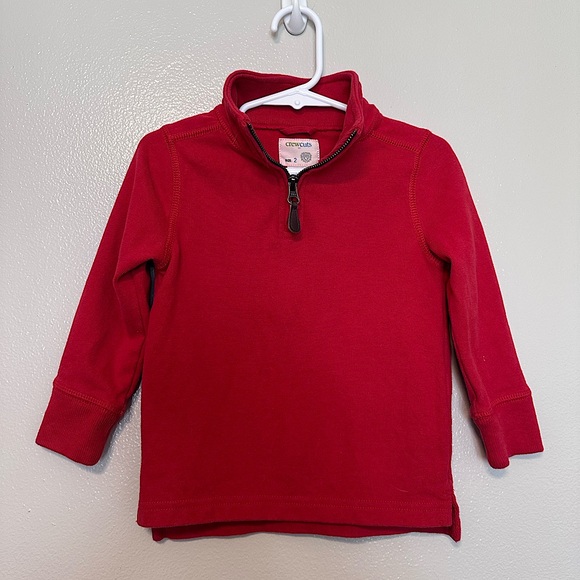 Crewcuts Vibrant Red Quarter-Zip Sweater - Size 2 - Picture 1 of 4